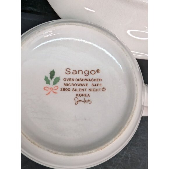 Sango 3900 Silent Night 10 Oz Mug And Saucer Set By Joan Luntz Lot of 2 - Picture 7 of 7